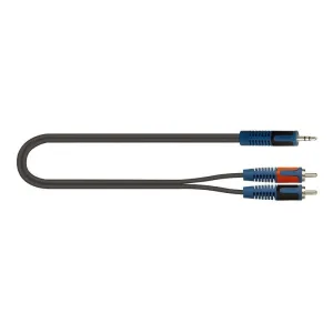 Cable De Minijack Stereo A 2 Rca Male Quiklok Rksa/150-1