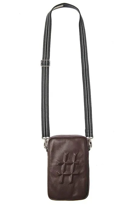 CAMERA BAG - HASHTAG LEATHER CHOCOLATE