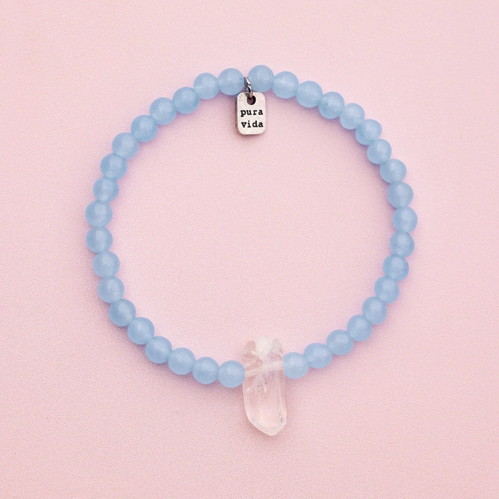 Celestine Intention Stretch Bracelet
