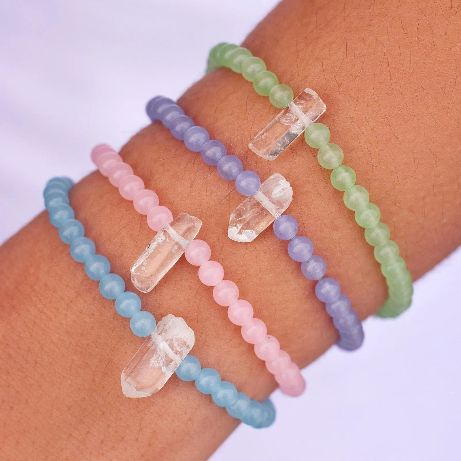 Celestine Intention Stretch Bracelet