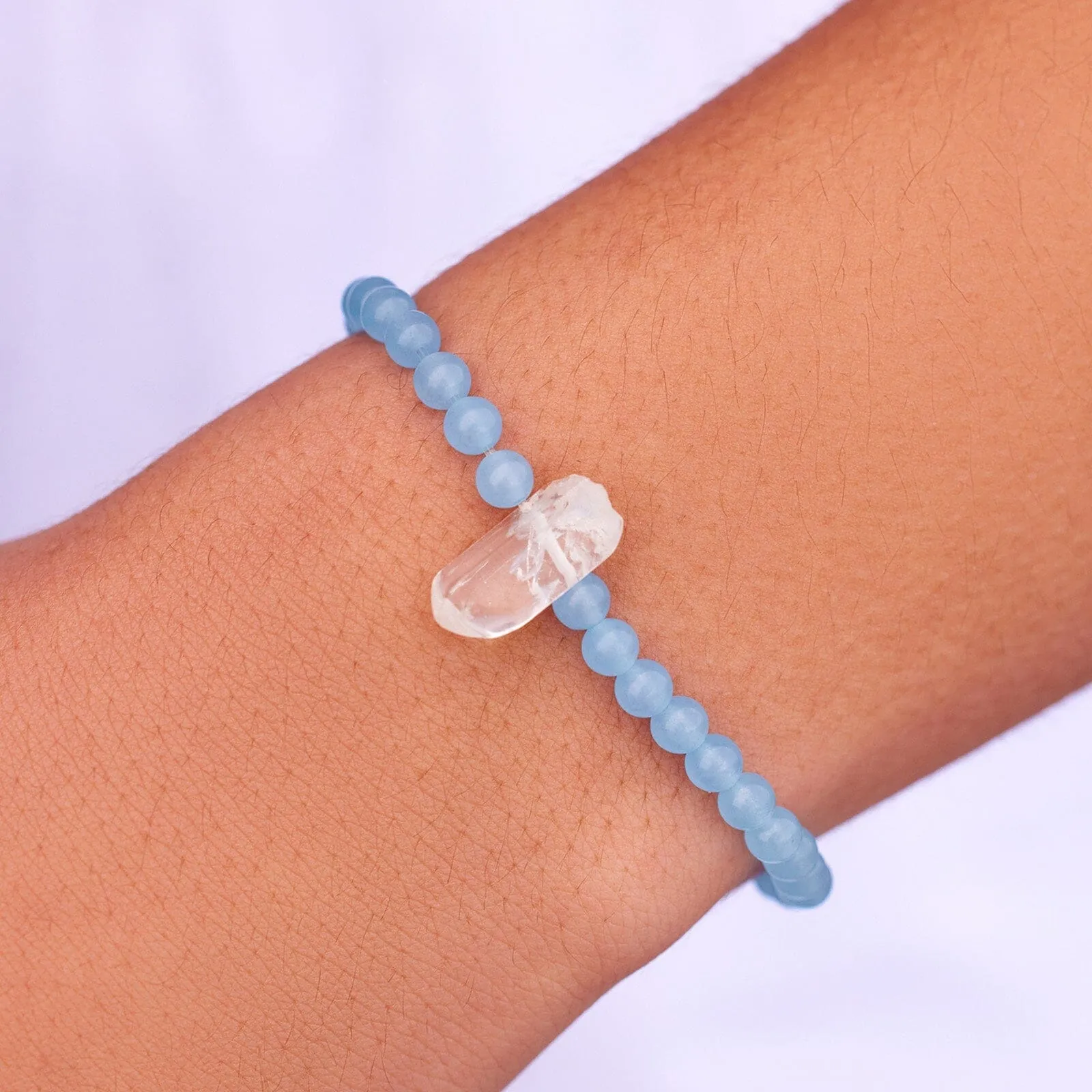 Celestine Intention Stretch Bracelet