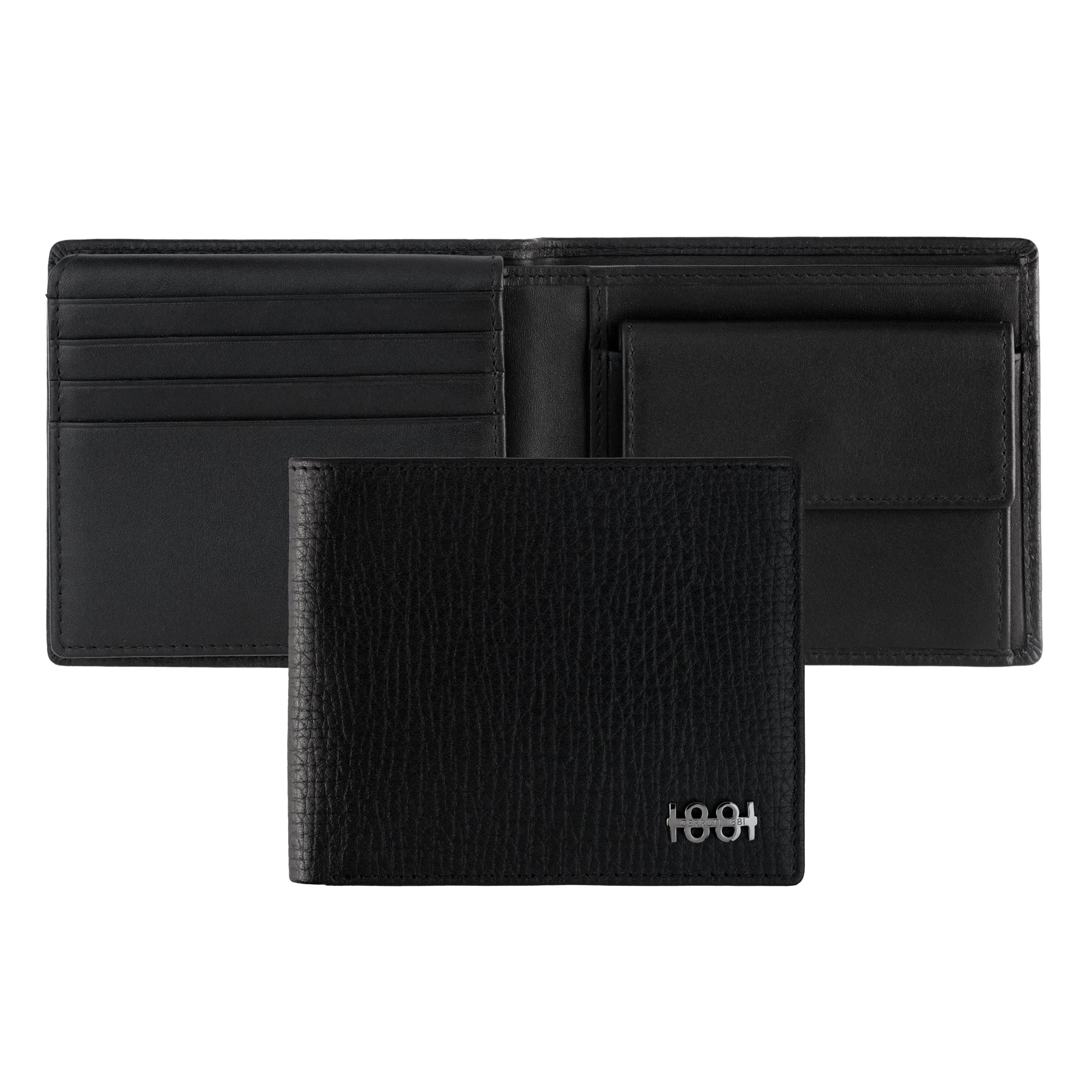 CERRUTI 1881 NPBKM012A - Set Irving Black (ballpoint pen, key ring & money wallet)