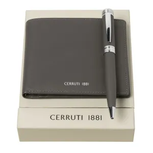 CERRUTI 1881 NPBM914X-Set Zoom (ballpoint pen & money wallet)