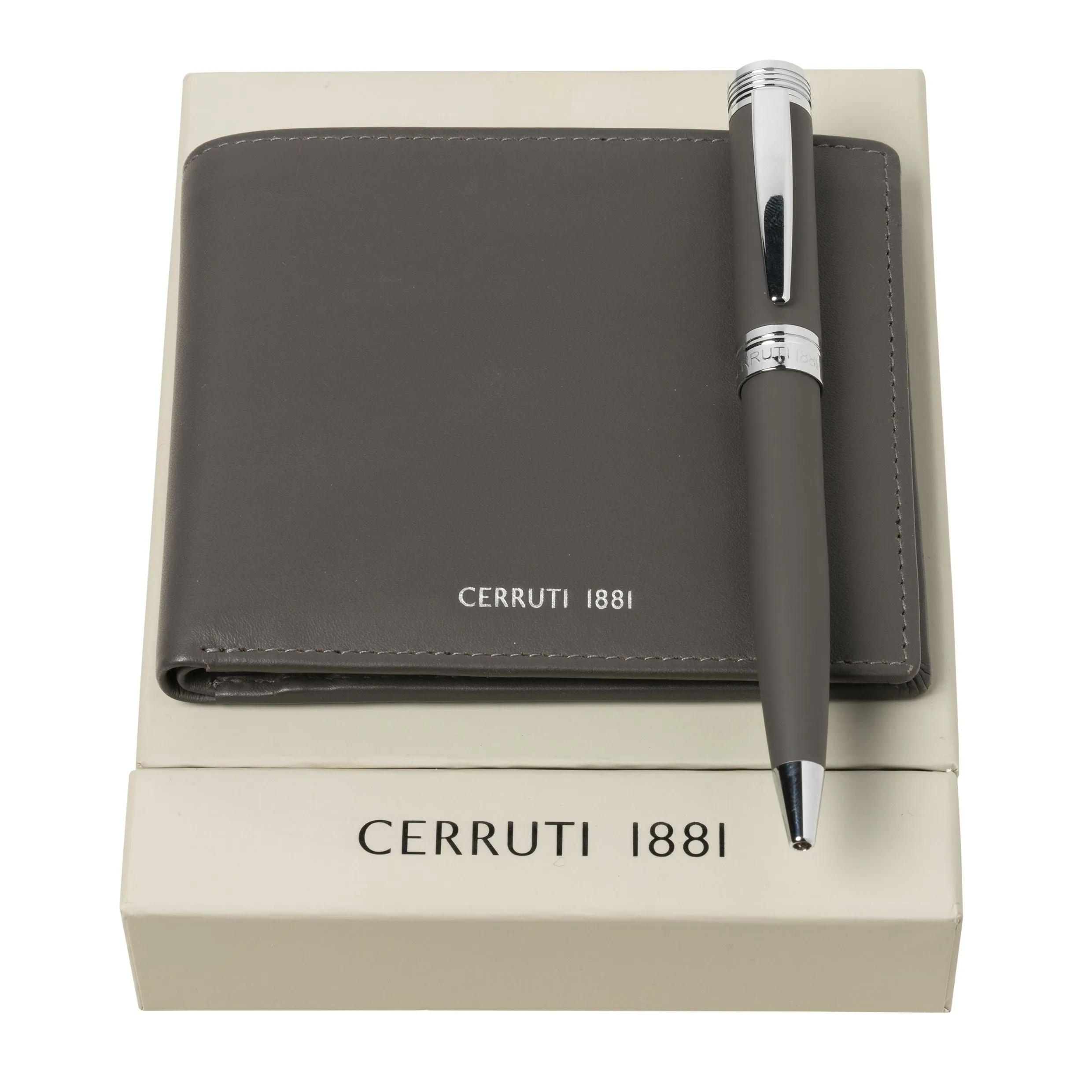 CERRUTI 1881 NPBM914X-Set Zoom (ballpoint pen & money wallet)