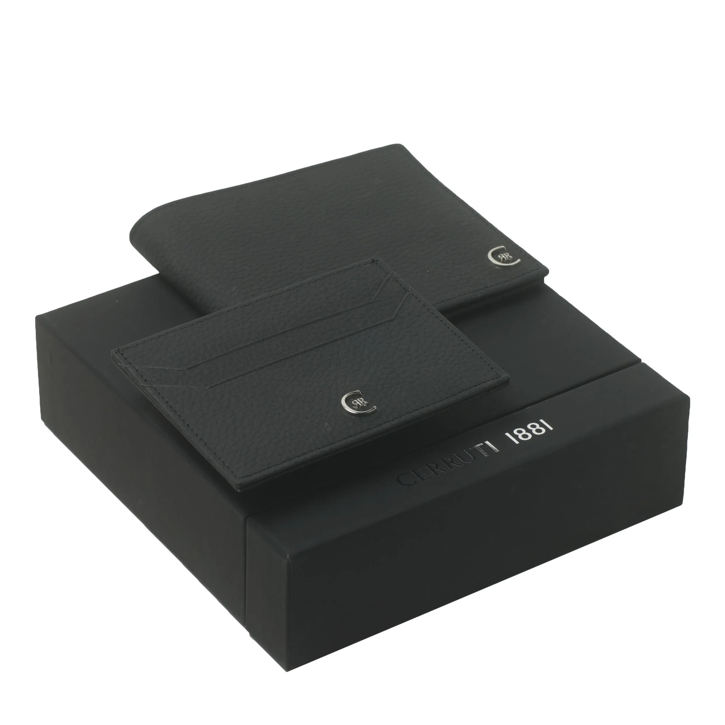 CERRUTI 1881 NPCW711A-Set Hamilton Black (card holder & wallet)
