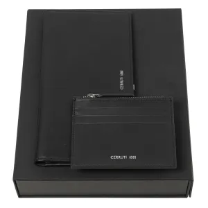 CERRUTI 1881 NPET914A-Set Zoom Black (card holder & travel wallet)