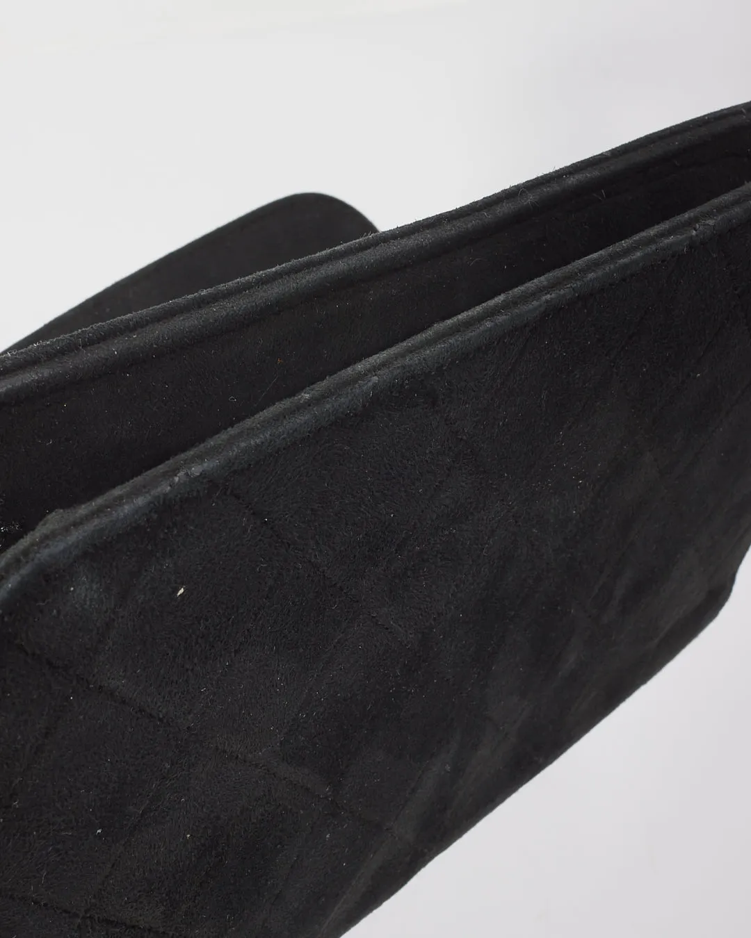 Chanel Black Suede Wallet on Chain GHW