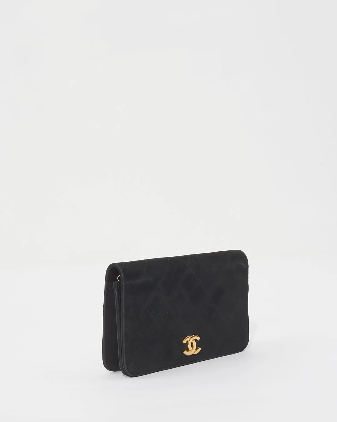 Chanel Black Suede Wallet on Chain GHW