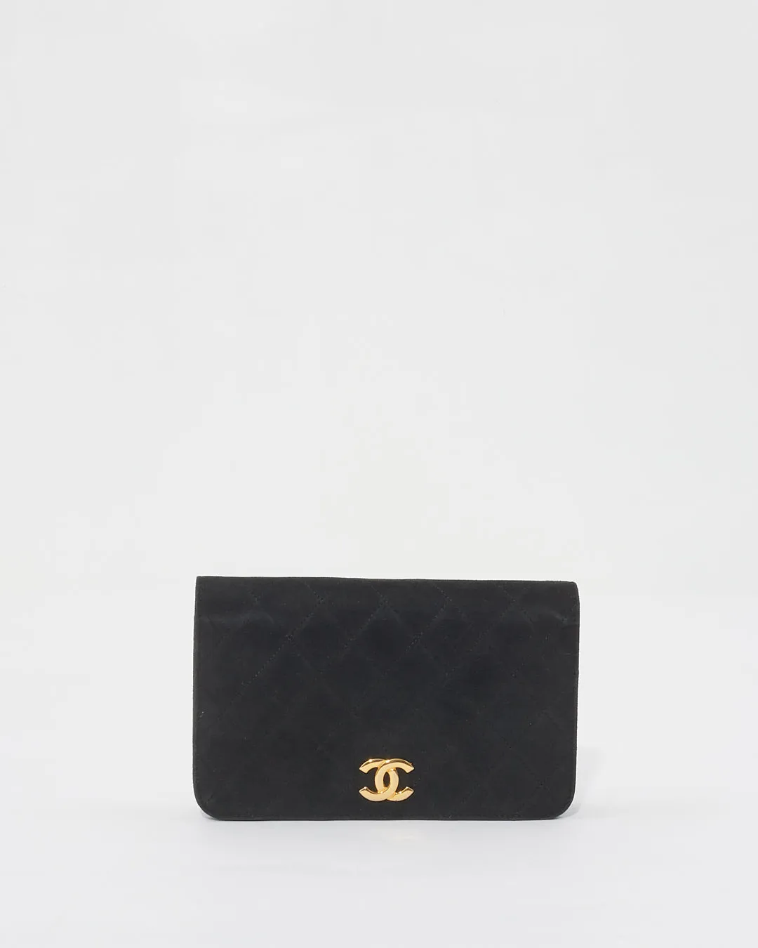 Chanel Black Suede Wallet on Chain GHW