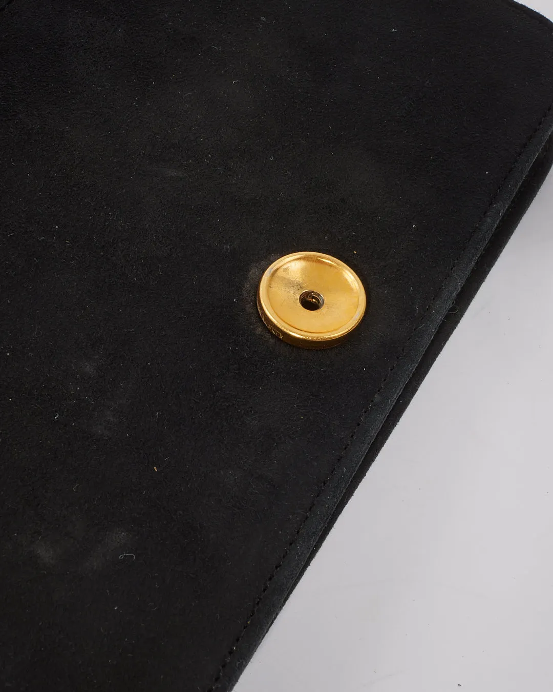 Chanel Black Suede Wallet on Chain GHW