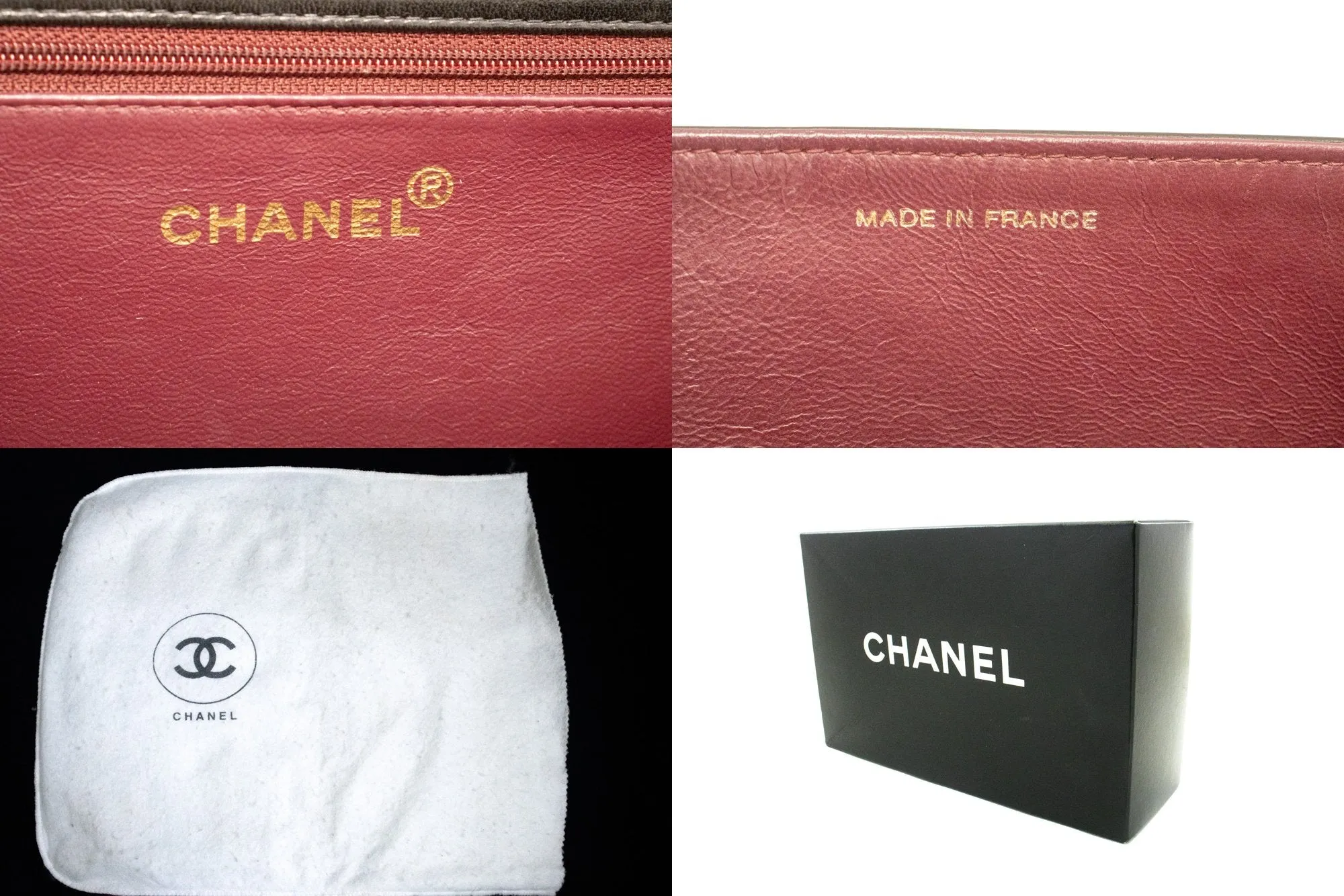 CHANEL Full Flap Chain Shoulder Bag Clutch Black Quilted Lambskin n29