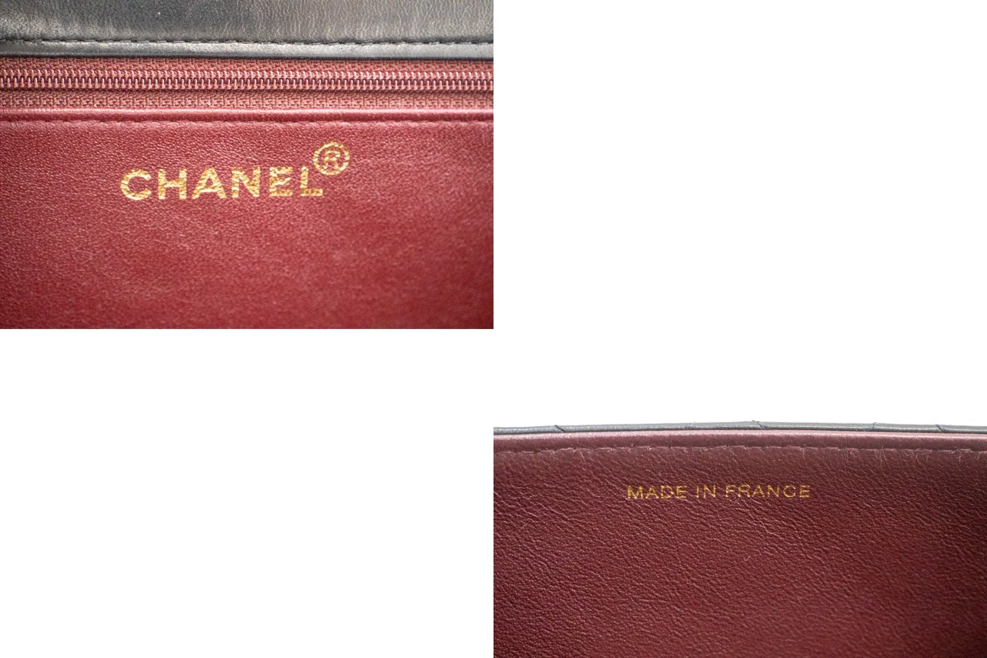 CHANEL Small Chain Shoulder Bag Clutch Black Quilted Flap Lambskin n79