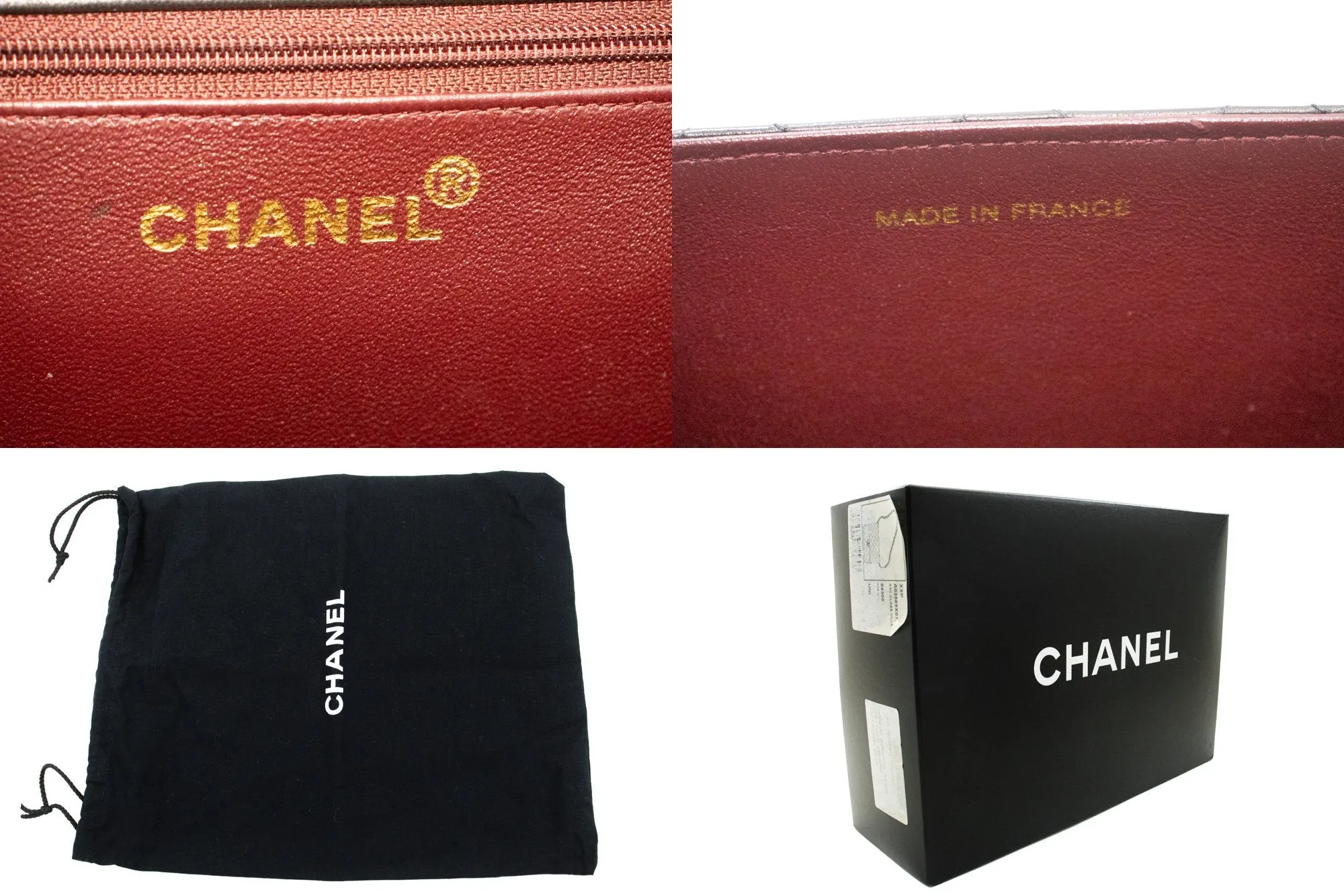 CHANEL Small Chain Shoulder Bag Clutch Black Quilted Flap Lambskin n85