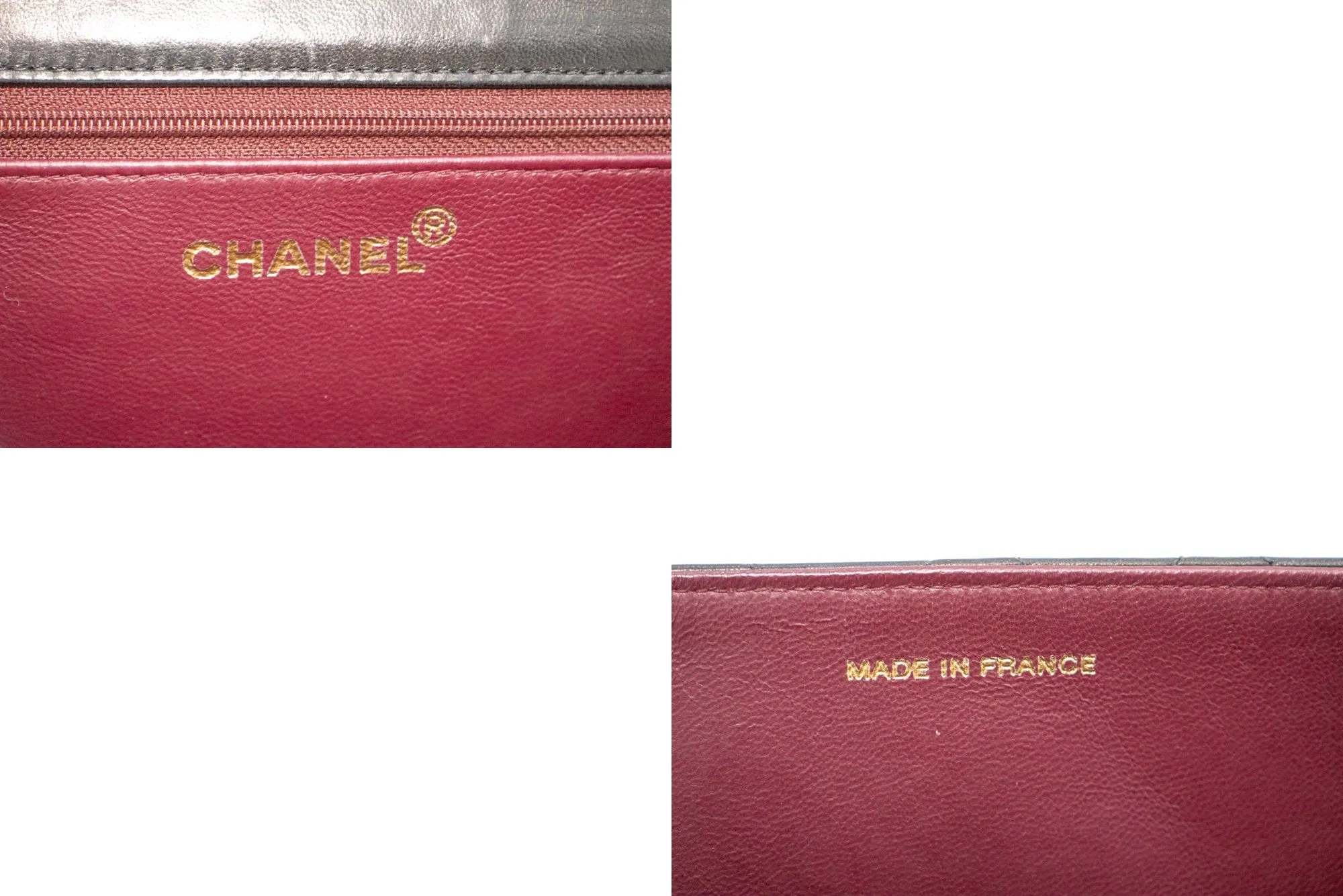 CHANEL Small Chain Shoulder Bag Clutch Black Quilted Flap Lambskin n93