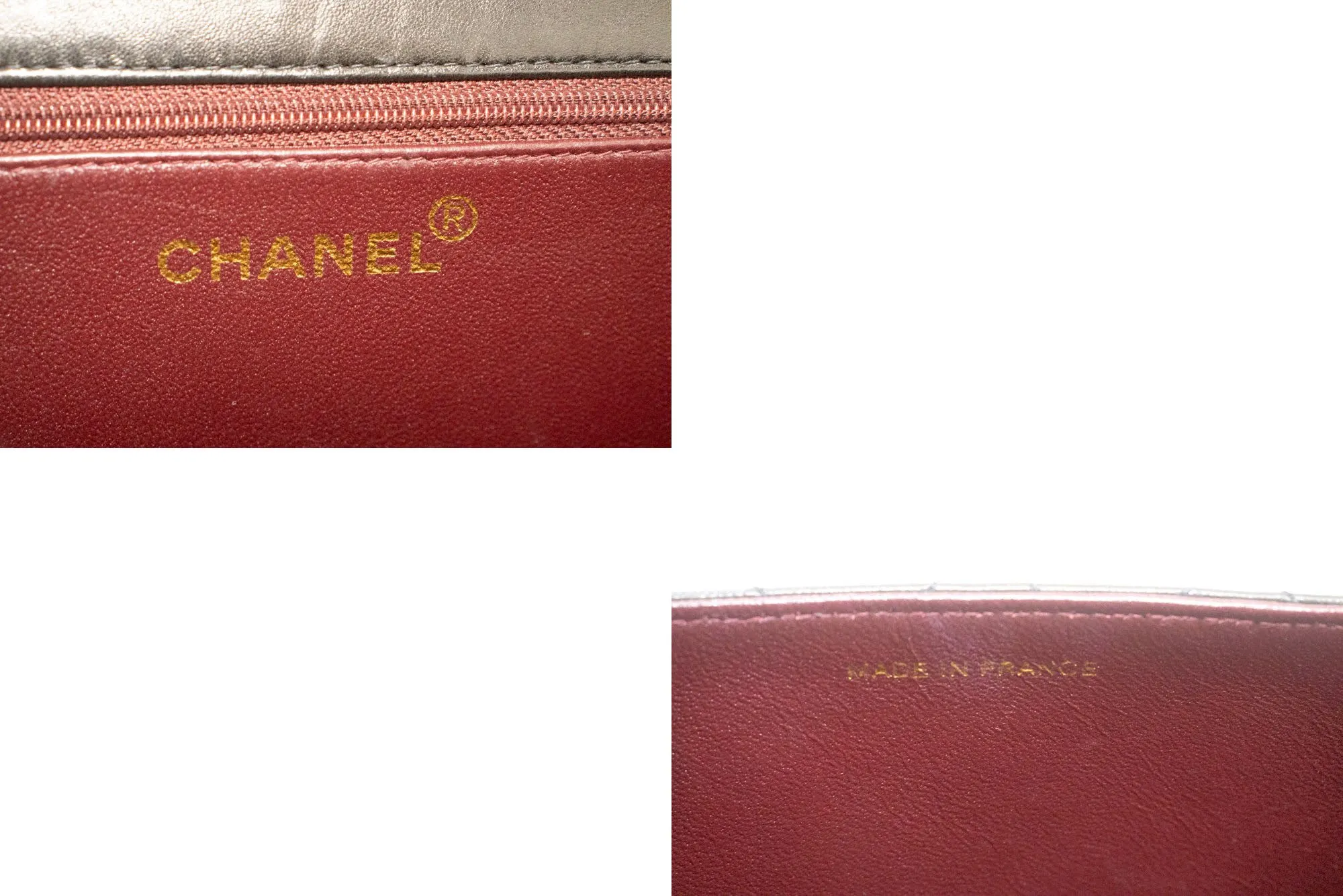 CHANEL Small Chain Shoulder Bag Clutch Black Quilted Flap Lambskin p45