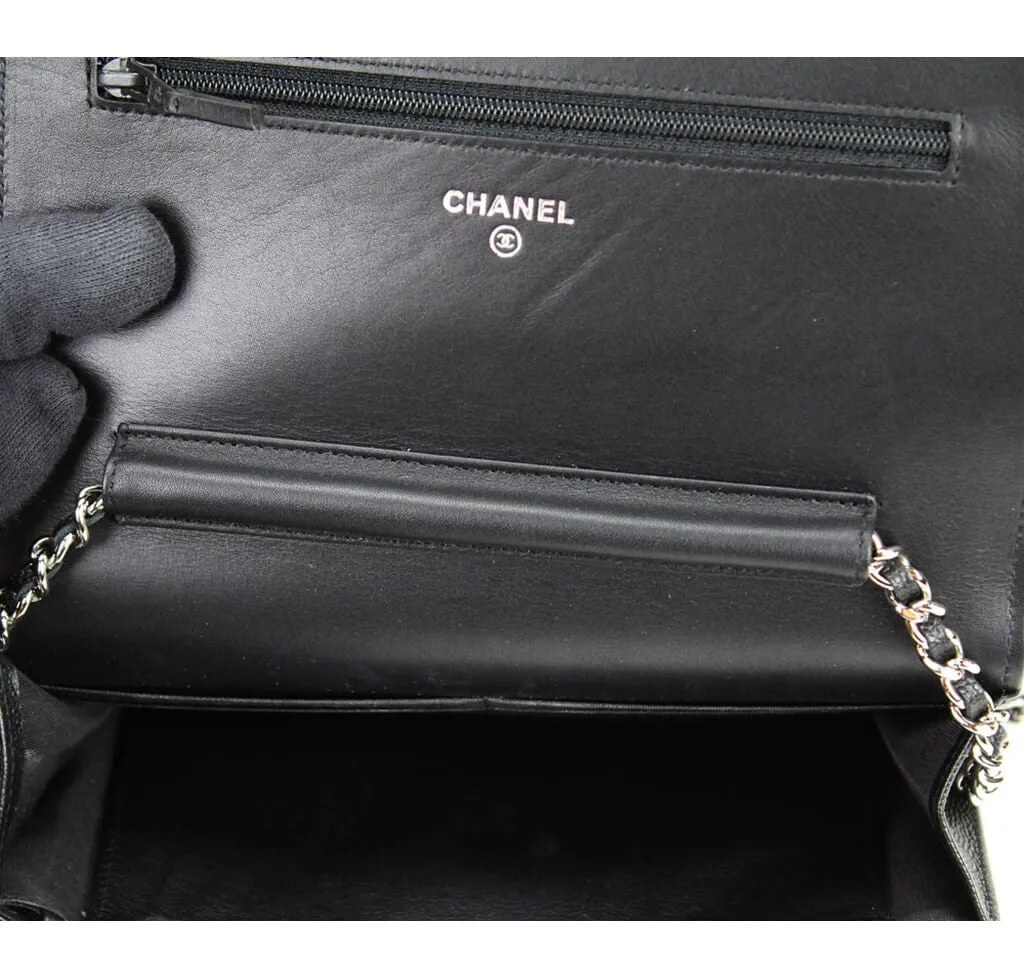 Chanel Wallet on Chain Bag Black Caviar Leather