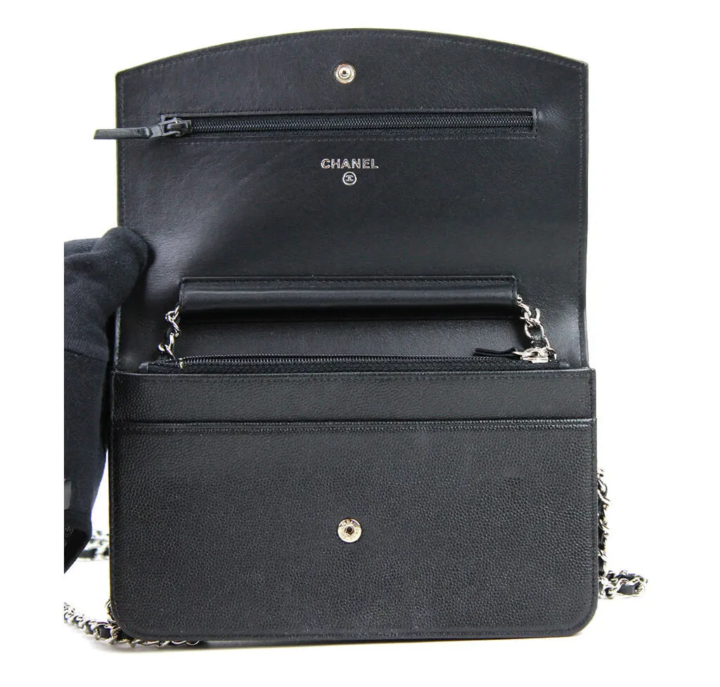 Chanel Wallet on Chain Bag Black Caviar Leather