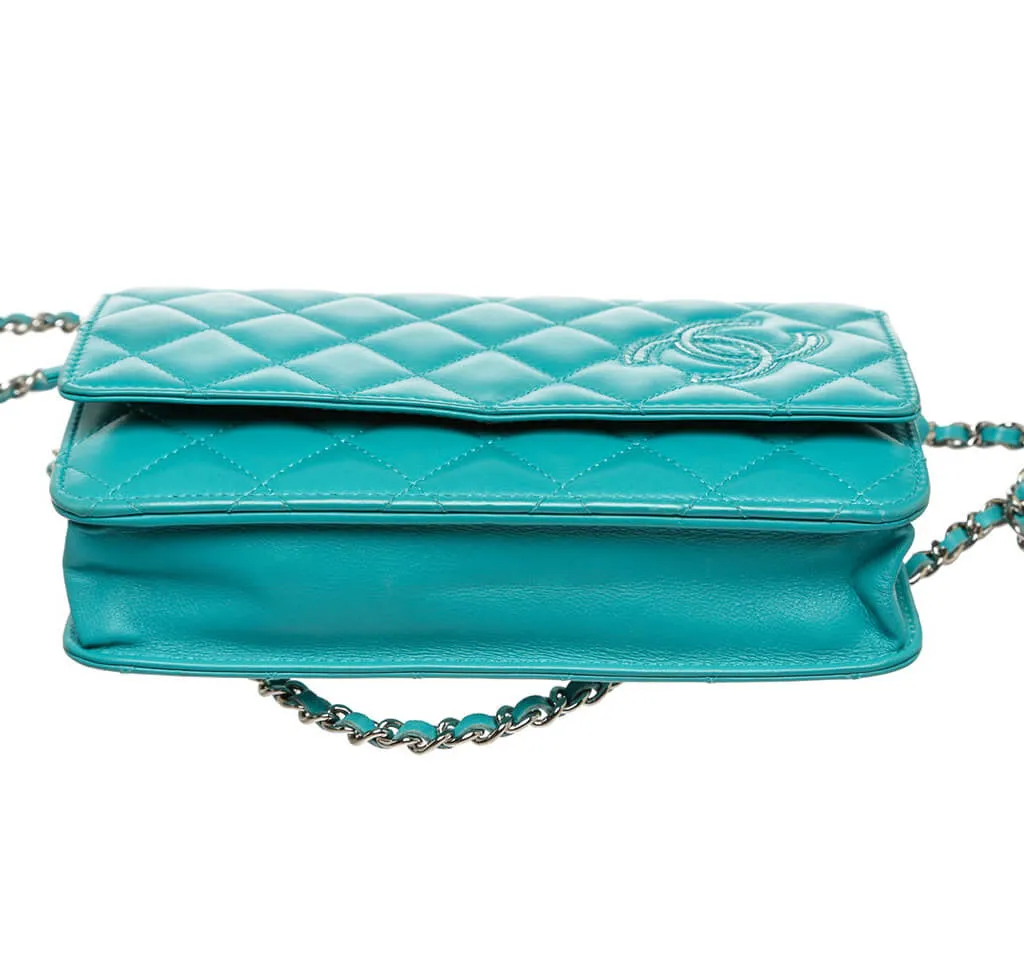Chanel Wallet on Chain Bag Teal Lambskin