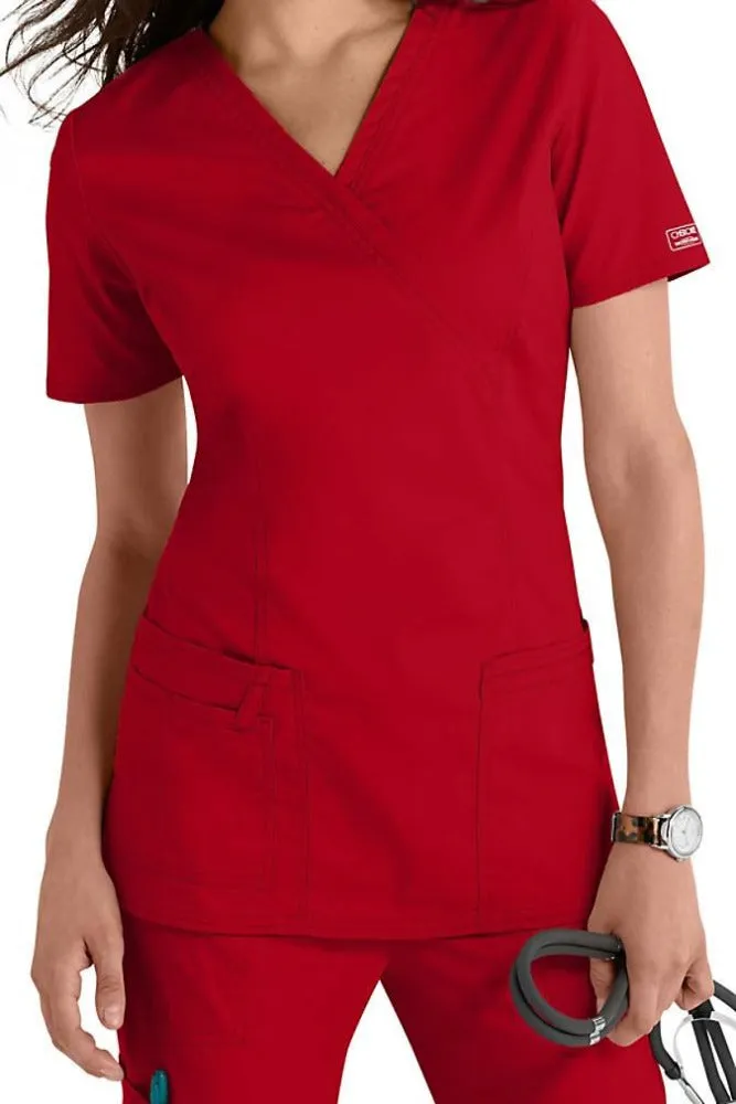 Cherokee Scrub Top Core Stretch Mock Wrap Clearance Sale 4728