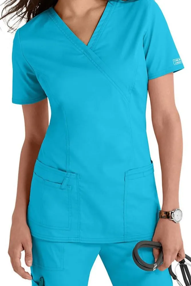 Cherokee Scrub Top Core Stretch Mock Wrap Clearance Sale 4728