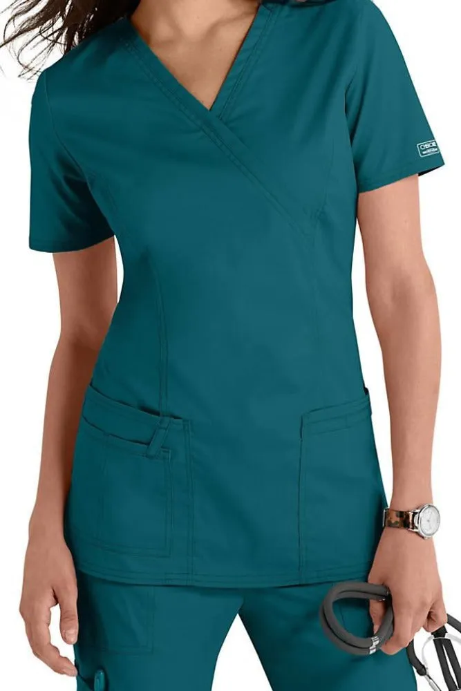 Cherokee Scrub Top Core Stretch Mock Wrap Clearance Sale 4728
