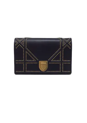 Christian Dior 'Diorama' Lamb Studded Wallet on Chain Bag