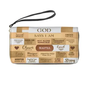 Christianartbag Clutch Purse, God Says I Am Clutch Purse For Women, Personalized Name, Christian Gifts For Women, CAB37091223.