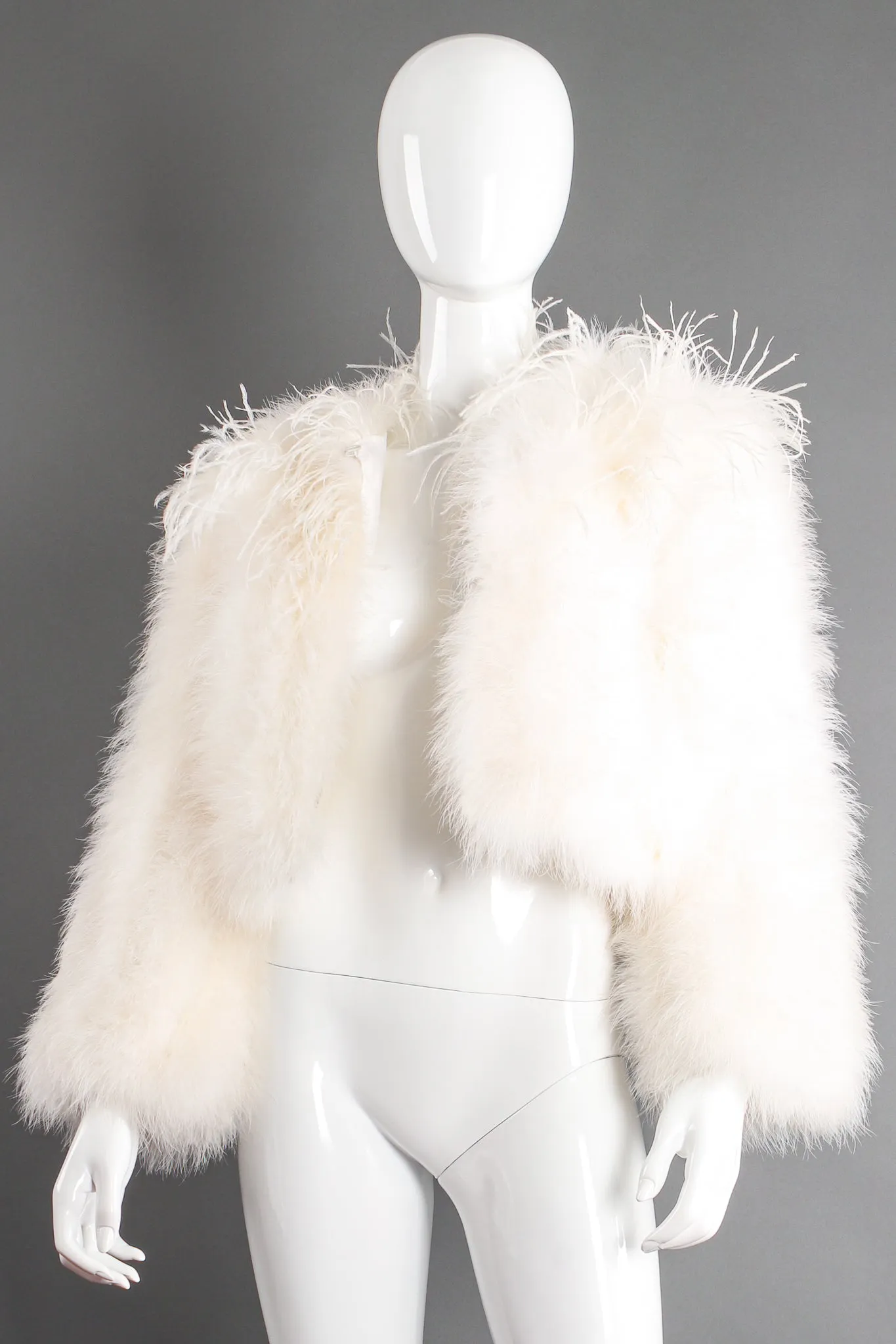 Chubby Cropped Marabou Jacket