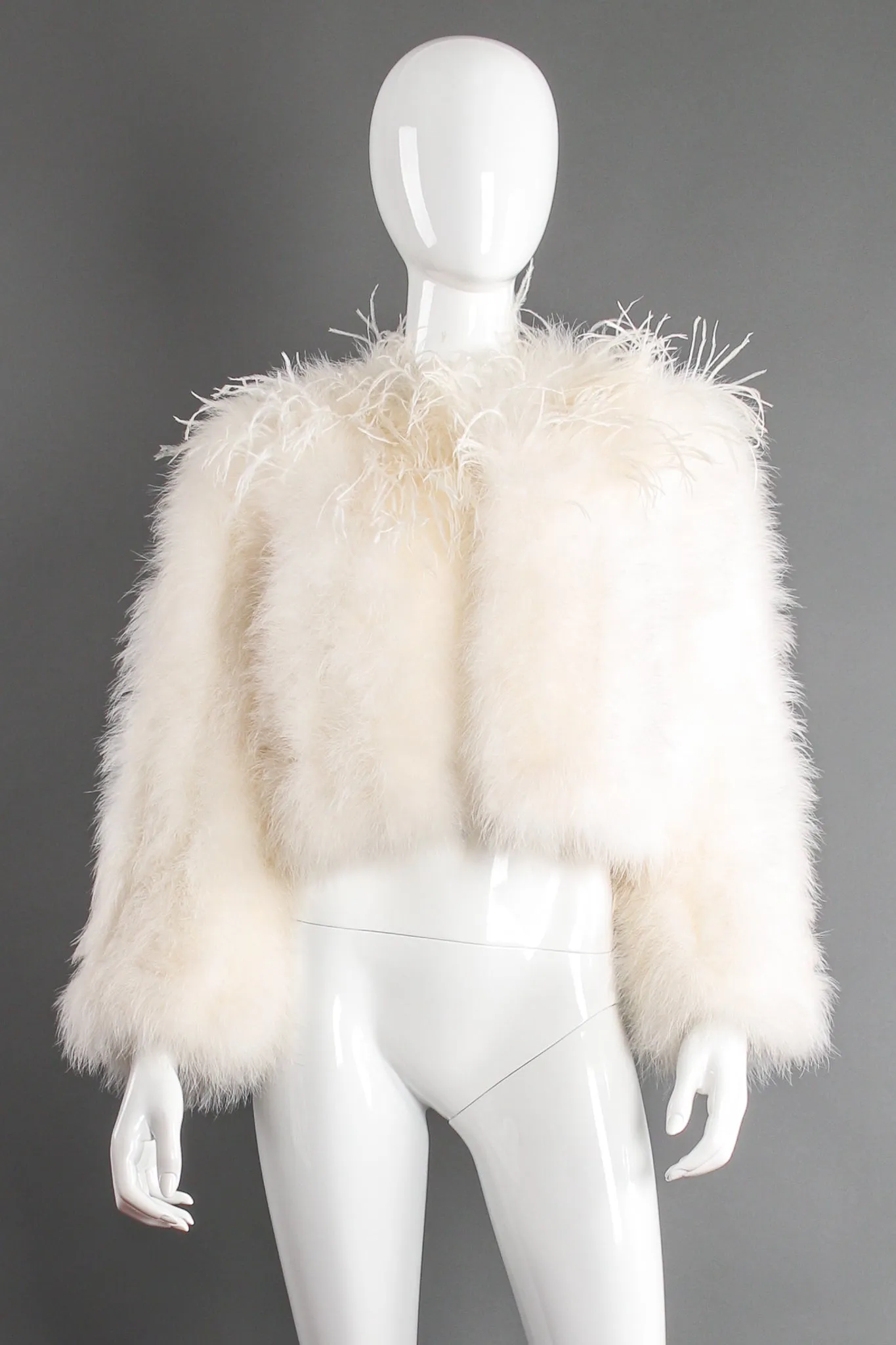 Chubby Cropped Marabou Jacket