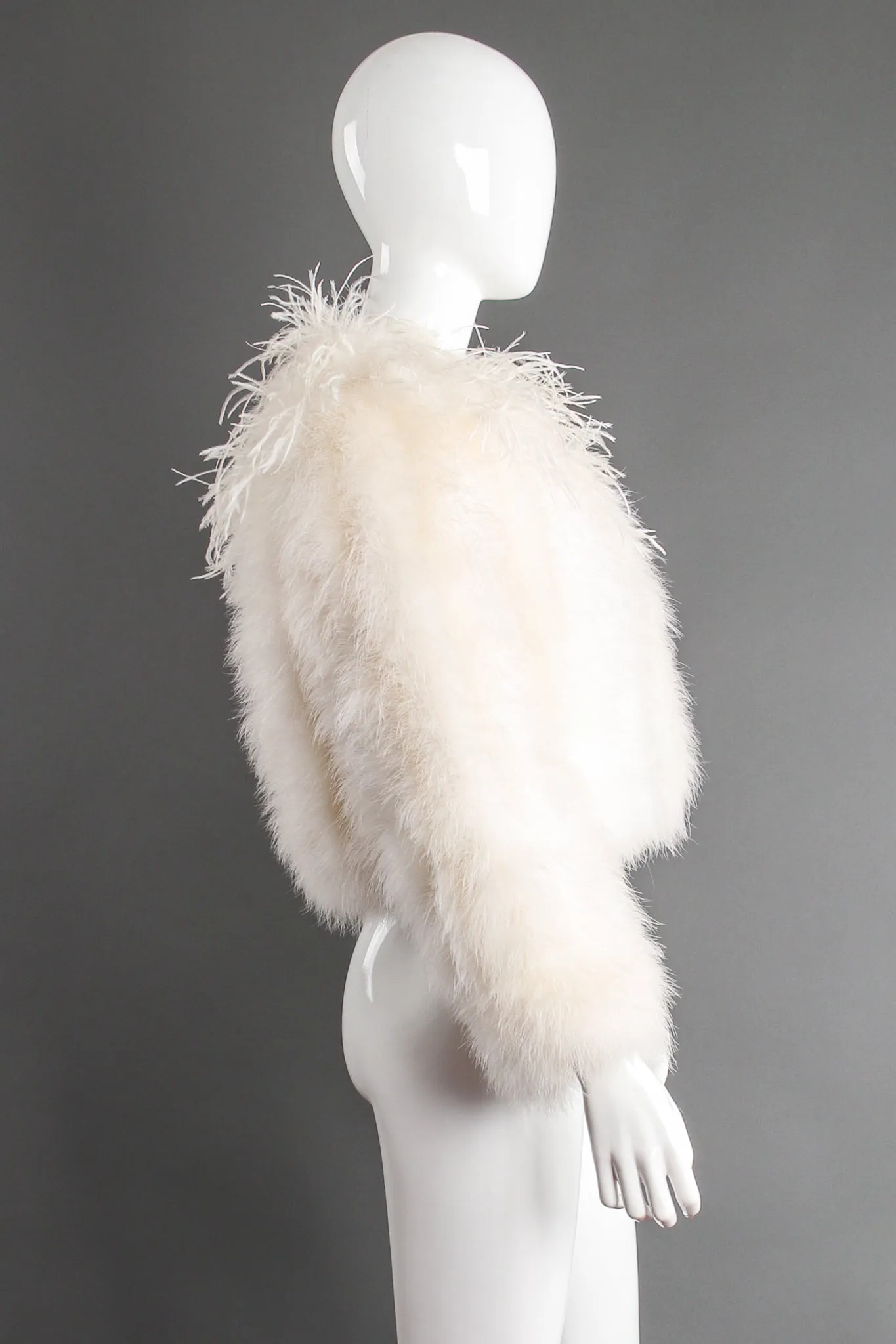 Chubby Cropped Marabou Jacket