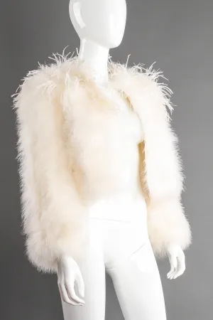 Chubby Cropped Marabou Jacket