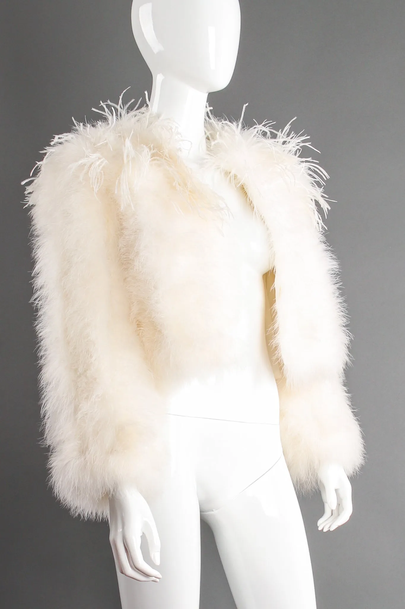 Chubby Cropped Marabou Jacket