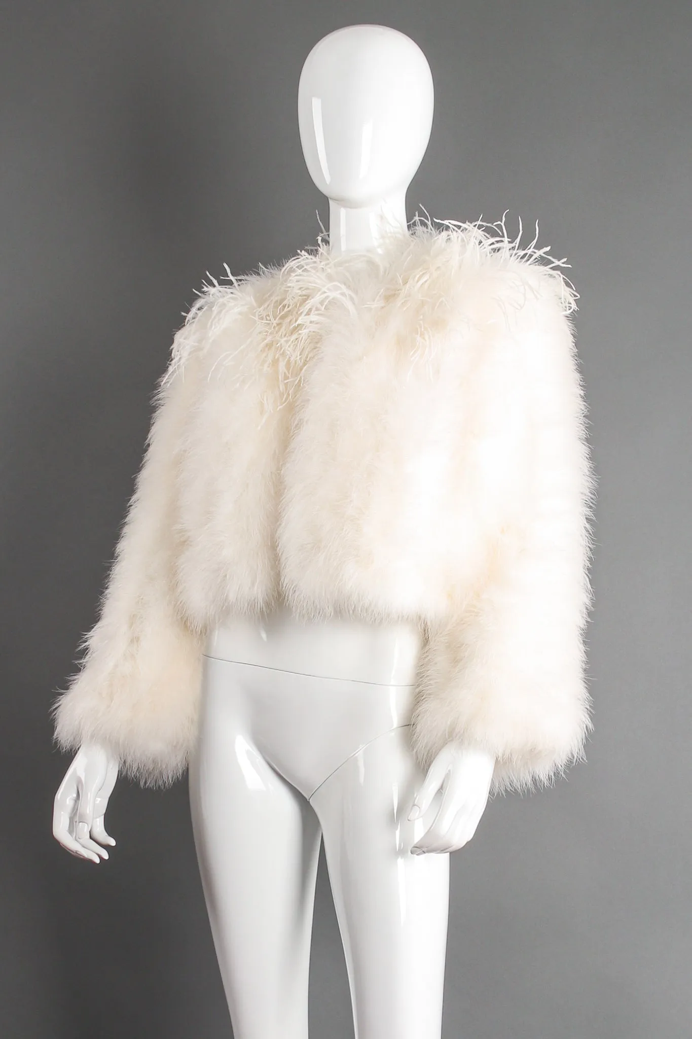 Chubby Cropped Marabou Jacket