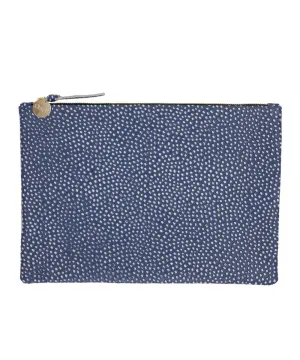 Clare V. Flat Clutch Blue Dapple
