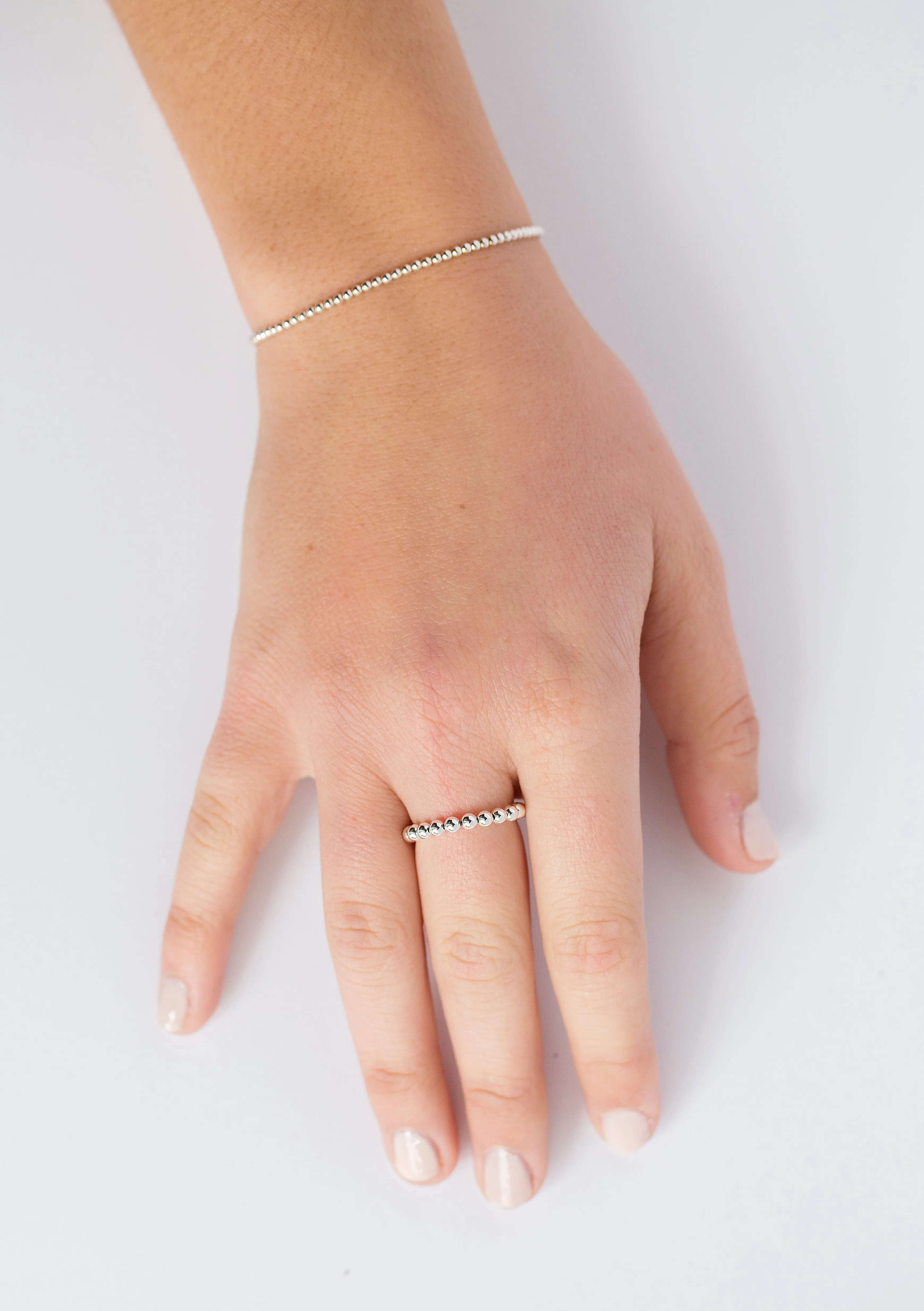 Classic 3mm Ring in Sterling Silver Beads