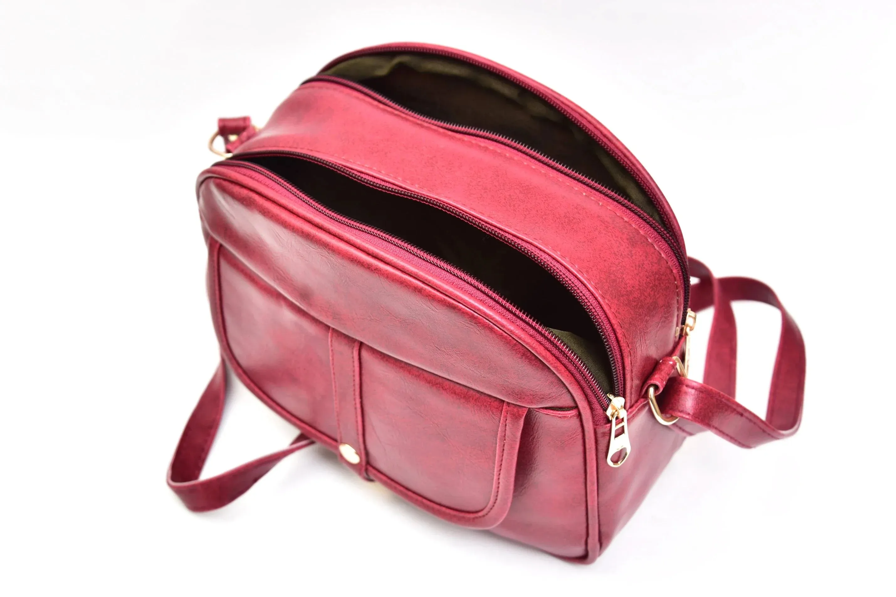 Classy Leather Customized Chain Sling Bag   Men's Wallet (Women's Combo) (Maroon Maroon)