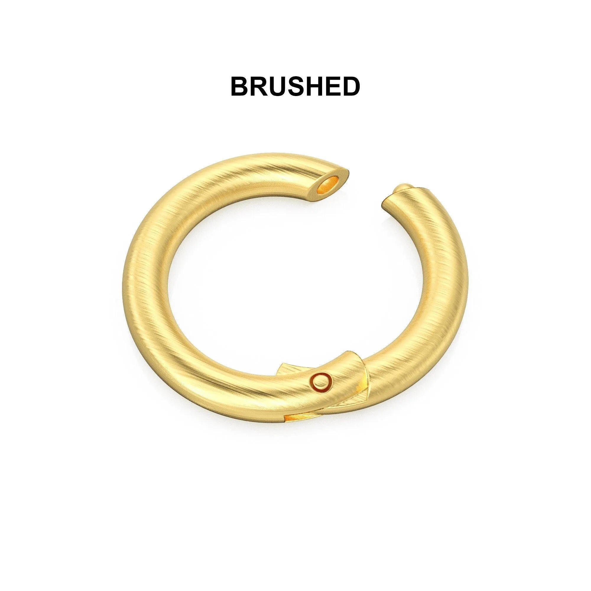 Clicker Round Gold Connector / 14K Solid Gold  Connector / Necklace Connector Clasp Lock / Charm holder / Solid Gold Charms Clasp