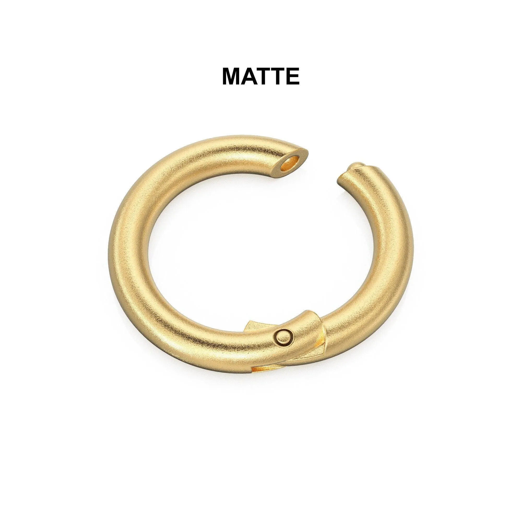 Clicker Round Gold Connector / 14K Solid Gold  Connector / Necklace Connector Clasp Lock / Charm holder / Solid Gold Charms Clasp