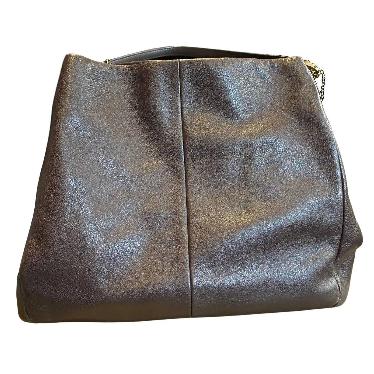 COACH Brown Leather Bucket Handle Bag