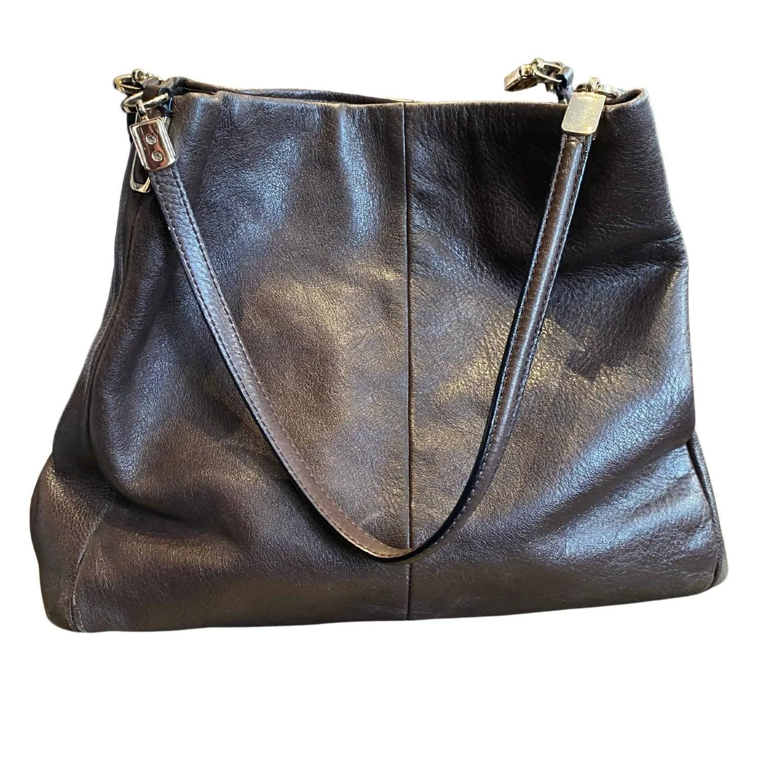 COACH Brown Leather Bucket Handle Bag