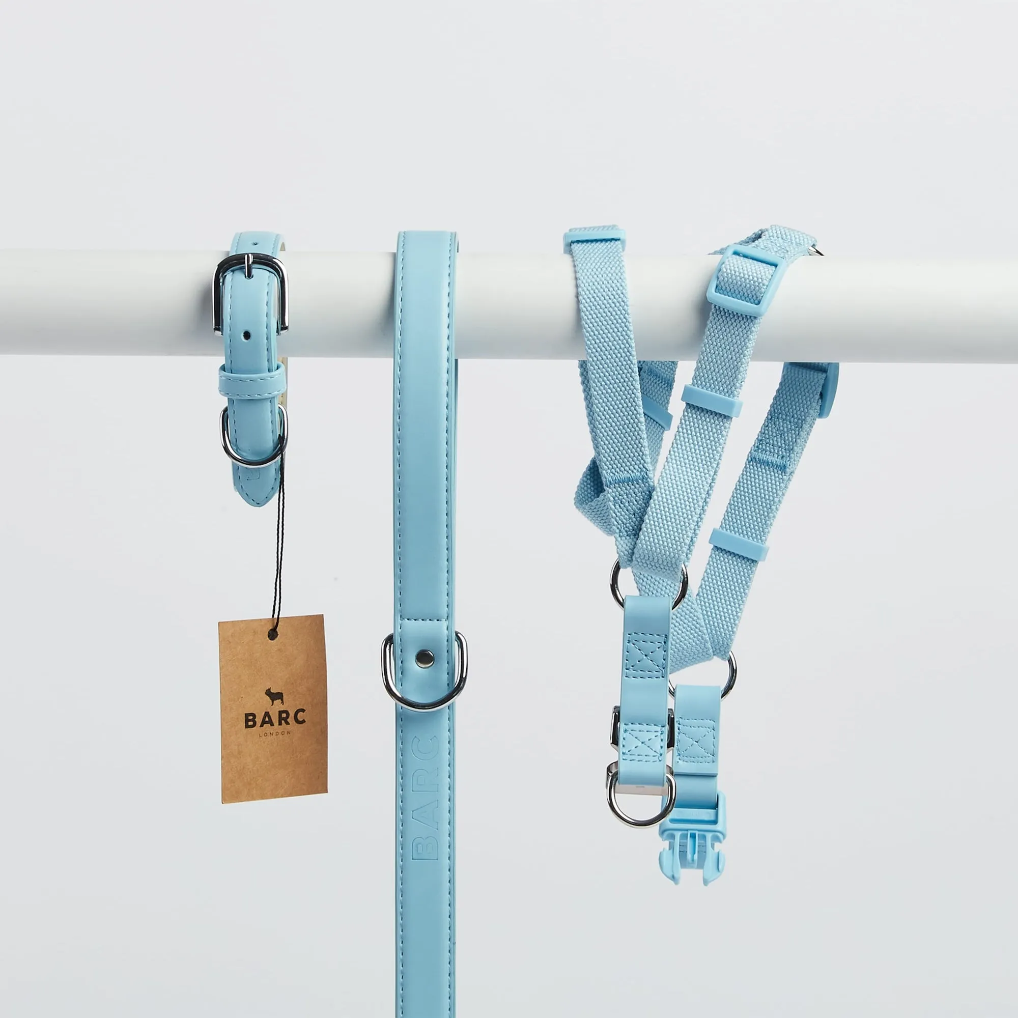 Coastal Blue Dog Collar, Harness & Lead Set