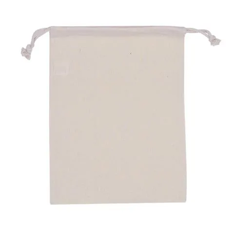 Cotton Drawstring Medium Pouch Plain