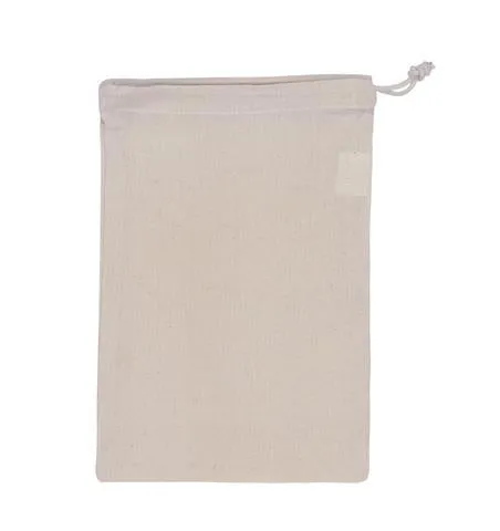 Cotton Drawstring Small Pouch Plain