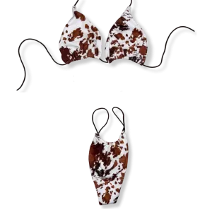 Cow Print String Bikini