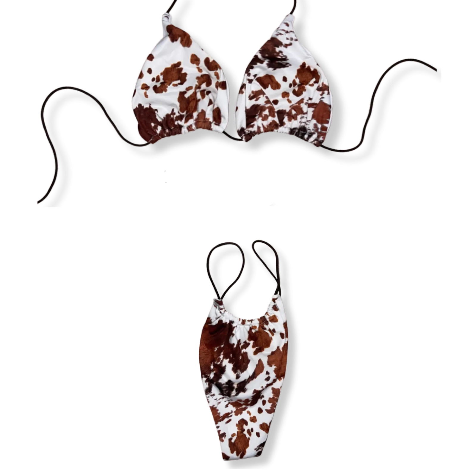 Cow Print String Bikini