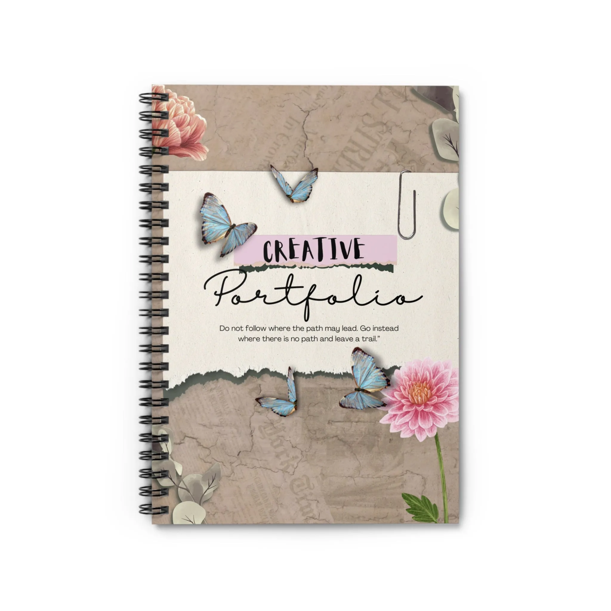 Creative Portfolio Spiral Notebook - Ruled Line