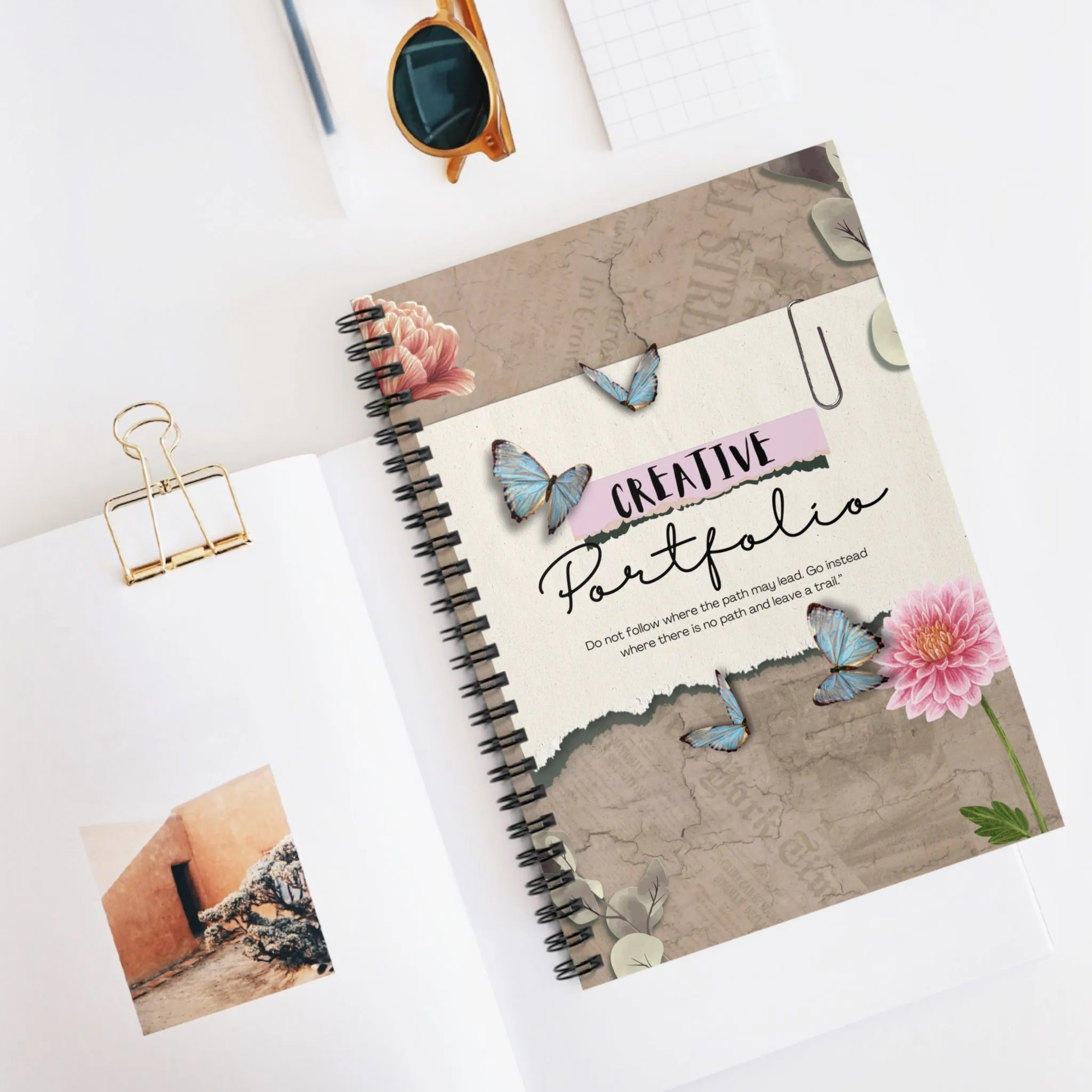 Creative Portfolio Spiral Notebook - Ruled Line