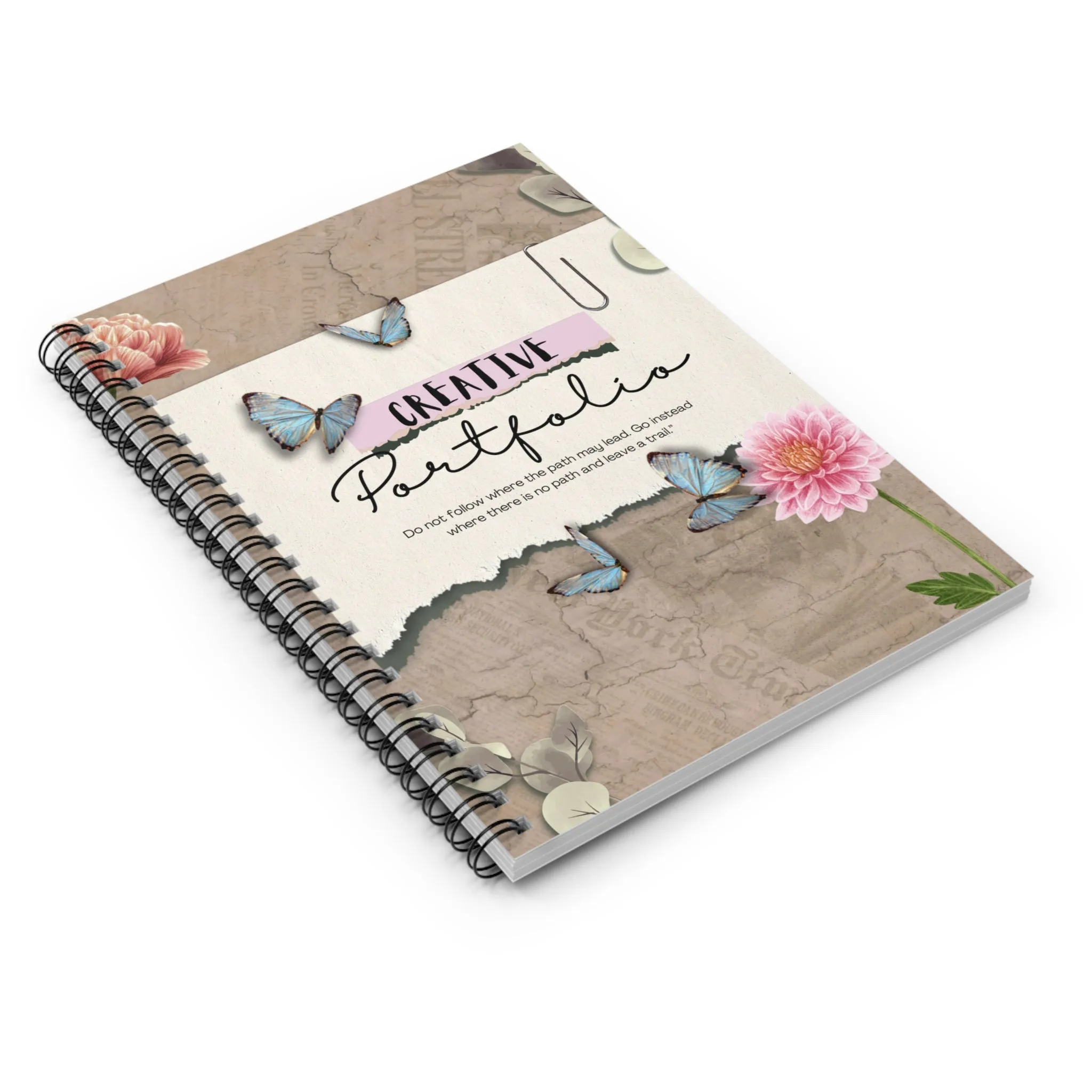 Creative Portfolio Spiral Notebook - Ruled Line