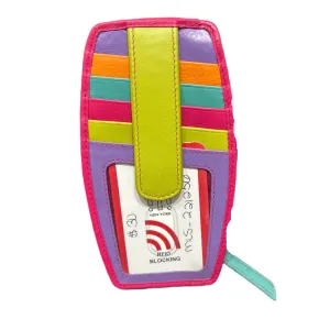 Credit Card Holder with Zip Pocket: Palm Beach