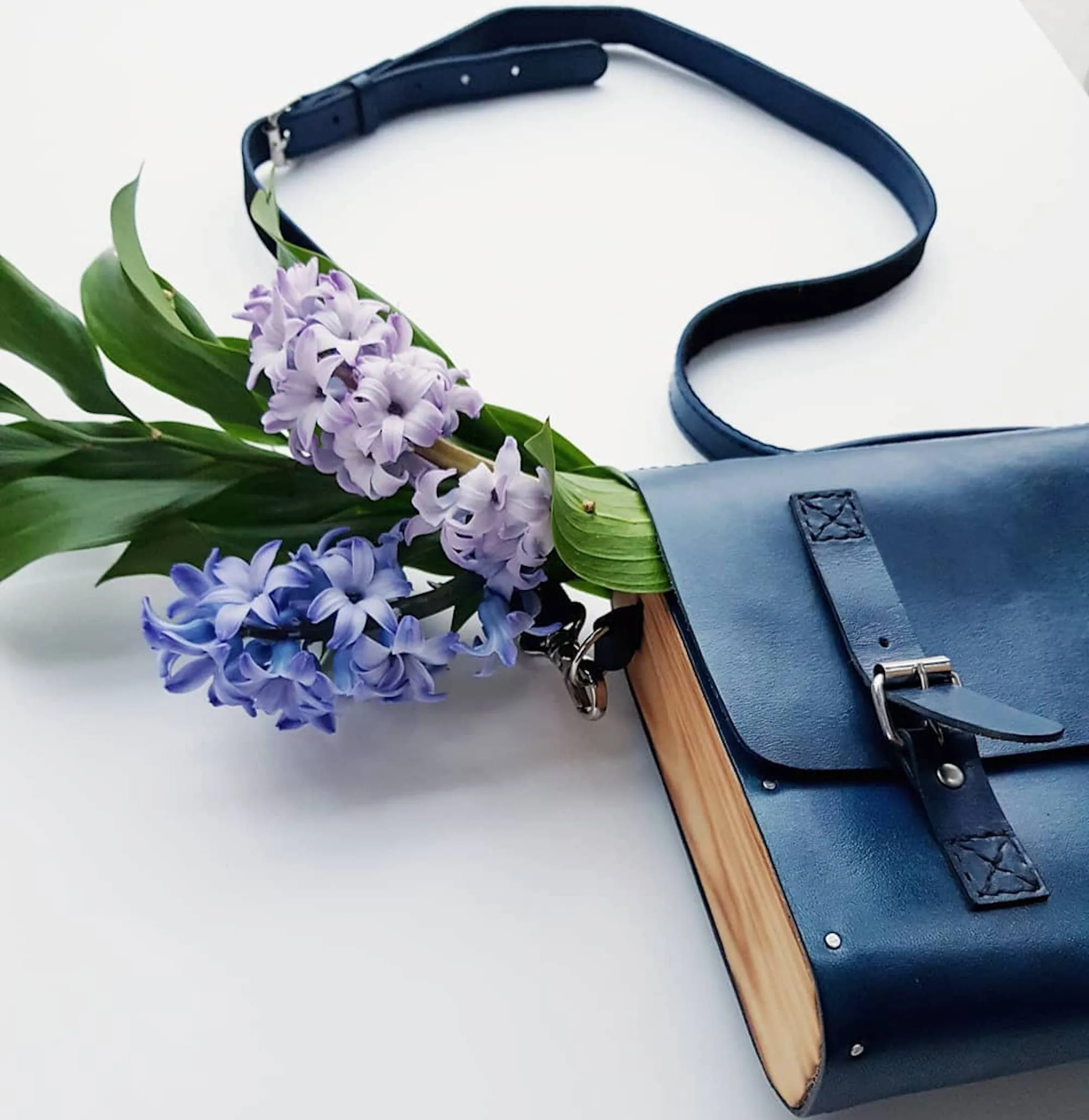CROSSBODY LEATHER WOOD PURSE